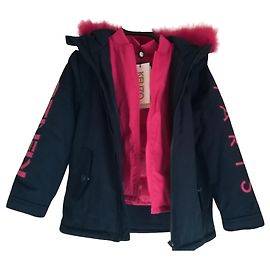 Parka KENZO nuova ragazza 6/7 anni blu e fucsia Blu navy
