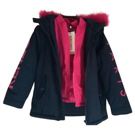 Kenzo-Parka KENZO new girl 6/7 years blue and fushia-Navy blue