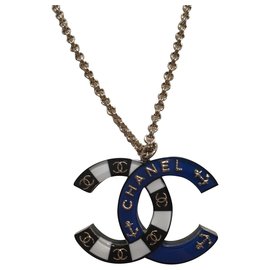 Chanel Collane Nero Argento Bianco Blu