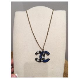 Chanel-Necklaces-Black,Silvery,White,Blue