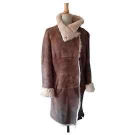 Joseph Lambskin Fur Coat Caramel Caramel