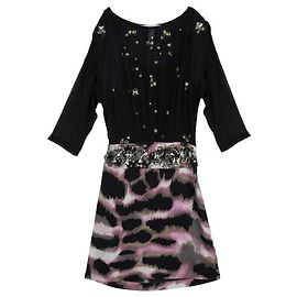 Robe Diane Von Furstenberg Cadman en soie multicolore Noir Multicolore