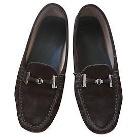 Tod's loafers dark brown suede Dark brown