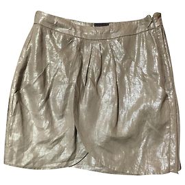 Saia Guess de lã bege e dourada Bege Dourado