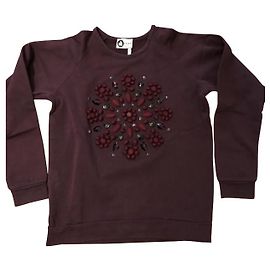 Lanvin Sweet Strickpullover aus Baumwolle dunkelrot lila Bordeaux Lila Pflaume Fuschia