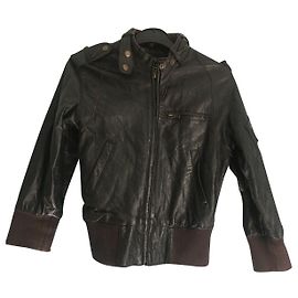 All Saints Giacca di pelle pilota Marrone scuro