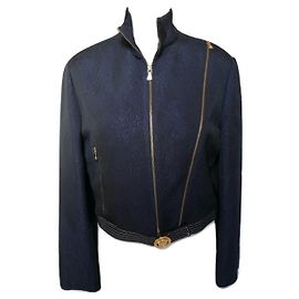 Giacca Versace Blu Scuro Acrilico Blu scuro