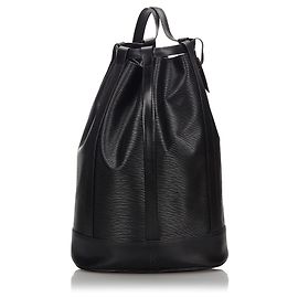Louis Vuitton Black Epi Randonnee GM Schwarz