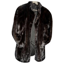 Autre Marque Giacca di visone marrone Marrone scuro