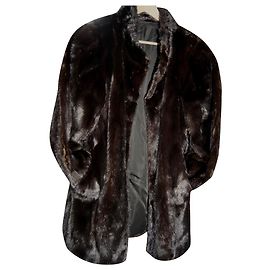 Autre Marque Chaqueta de visón marrón Marrón oscuro