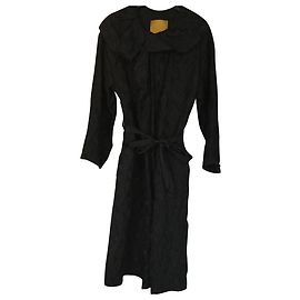 LANVIN coat in wool and silk Black