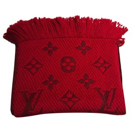 Louis Vuitton-louis vuitton logomania scarf red-Rouge