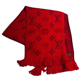 Louis Vuitton-louis vuitton logomania cachecol vermelho-Vermelho