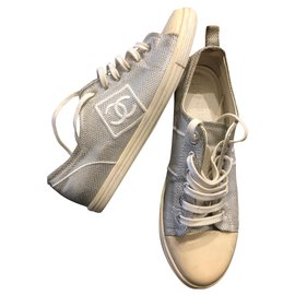 Chanel-Sneakers-Silvery