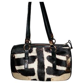 Yves Saint Laurent Bolsa de couro Estampa de zebra