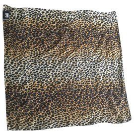 D&G-Bufandas de seda-Estampado de leopardo