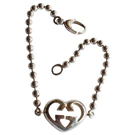 Gucci-Bracciale Gucci Brit Heart in argento 925-Argento
