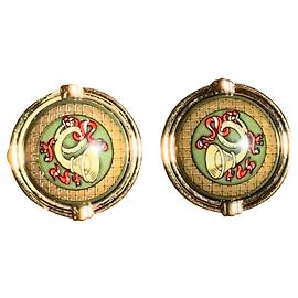 Boucles D'oreilles Vintage Clips Michaela Frey - Doré, Alliage, Occasion