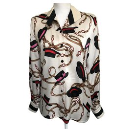 Escada Tops Schwarz Pink Aus weiß