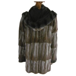 Autre Marque-Abrigo de seda Kansai Yamamoto Fur-Multicolor
