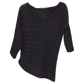 Iceberg asymmetrisches Stricktop schwarz Schwarz
