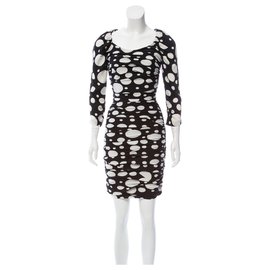Diane Von Furstenberg-DvF Silk Zucca dress-Black,White