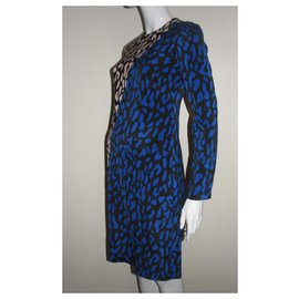 Diane Von Furstenberg-DVF Belmont Kleid-Mehrfarben ,Leopardenprint