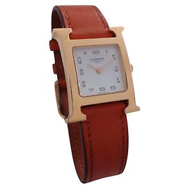 Hermès WATCH TIME H HERMES PM Orange