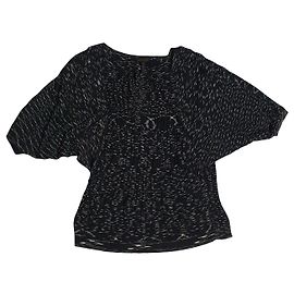Blusa Bcbg Max Azria de seda e algodão preta Preto Outro