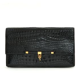 Hermès PALONNIER NERO CROCO Nero