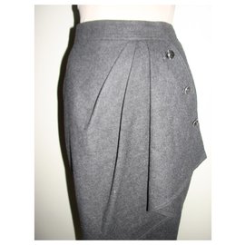 Max Mara-Angora blend skirt-Grey