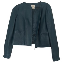 IQ + Berlin-Leather jacket-Blue