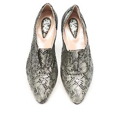 Scarpe Oxford Bloch in Pelle Nera e Oro Nero Multicolore D'oro