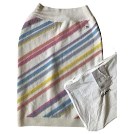 Chanel-Chanel cashmere la pausa skirt-Multiple colors