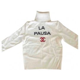Chanel La Pausa Jumper Weiß