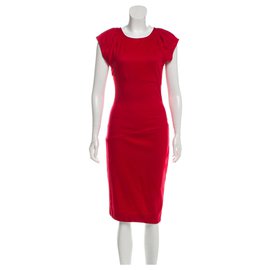 Diane Von Furstenberg-Vestido de lana de thane-Roja
