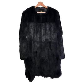 Maje Fur Coats Black