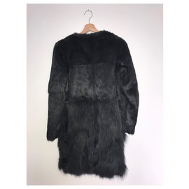 Maje-Maje Fur Coats-Black