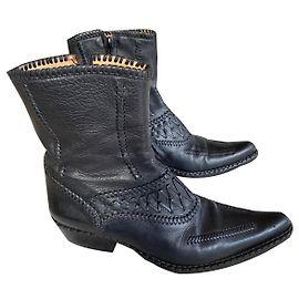 Free Lance Alma, todas las botas vaqueras de cuero negro 36,5 = 37/37,5 Negro