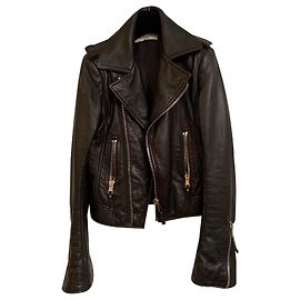 Perfecto em couro de cordeiro preto Balenciaga Preto