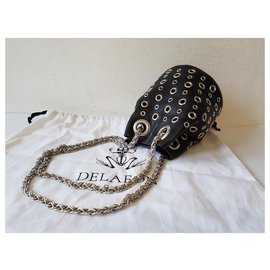 Delphine Delafon-Bolsos de mano-Negro,Plata