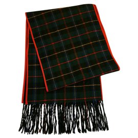 Hermès-Men Scarves-Red,Dark green
