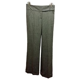 Valentino Houndstooth patterned trousers Black White