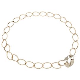 Collana lunga Pomellato, modello "Anni"70", oro rosa e oro bianco. Altro