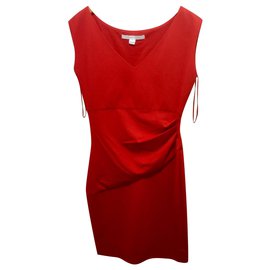 Diane Von Furstenberg-DvF Bevin vestido en rojo-Roja