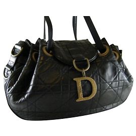Christian Dior Cannage Flap Black