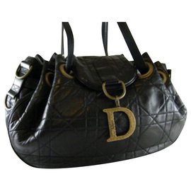 Christian Dior-Cannage Flap-Black