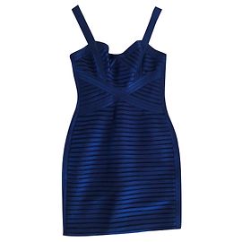 Robe Bcbg Max Azria Bleu Marine en Polyester Taille 4 Bleu Marine