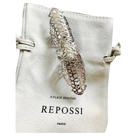 Repossi Doppelring mit Moorfutter Silber