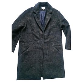 Cappotto Oversize Cacharel Kaki e Nero Lana Mohair Nero Cachi